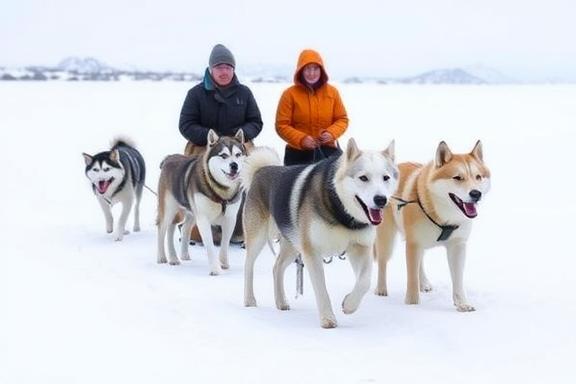 Traditional Inuit dog sledding experience in Greenland